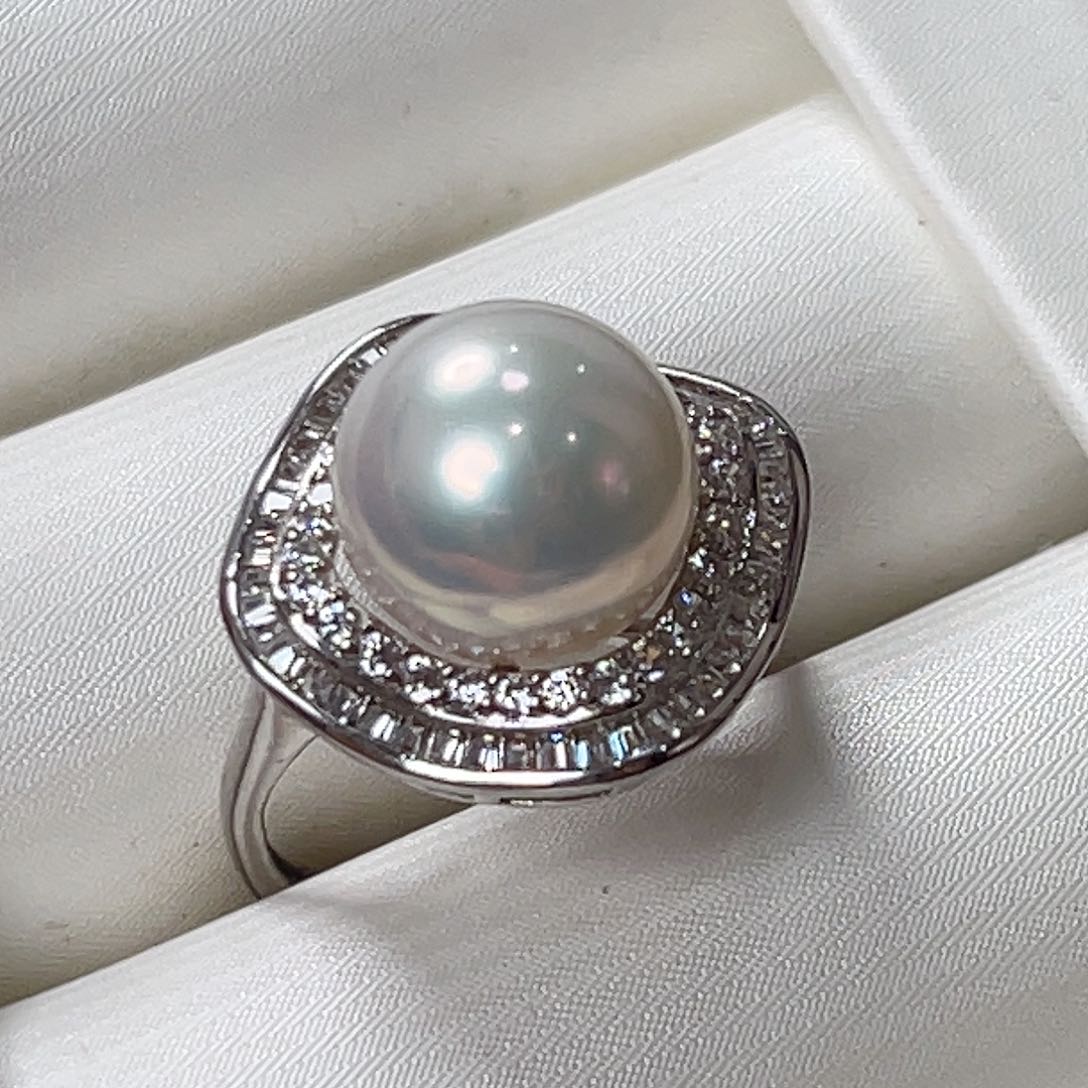 淡水珍珠戒指银S925镶嵌