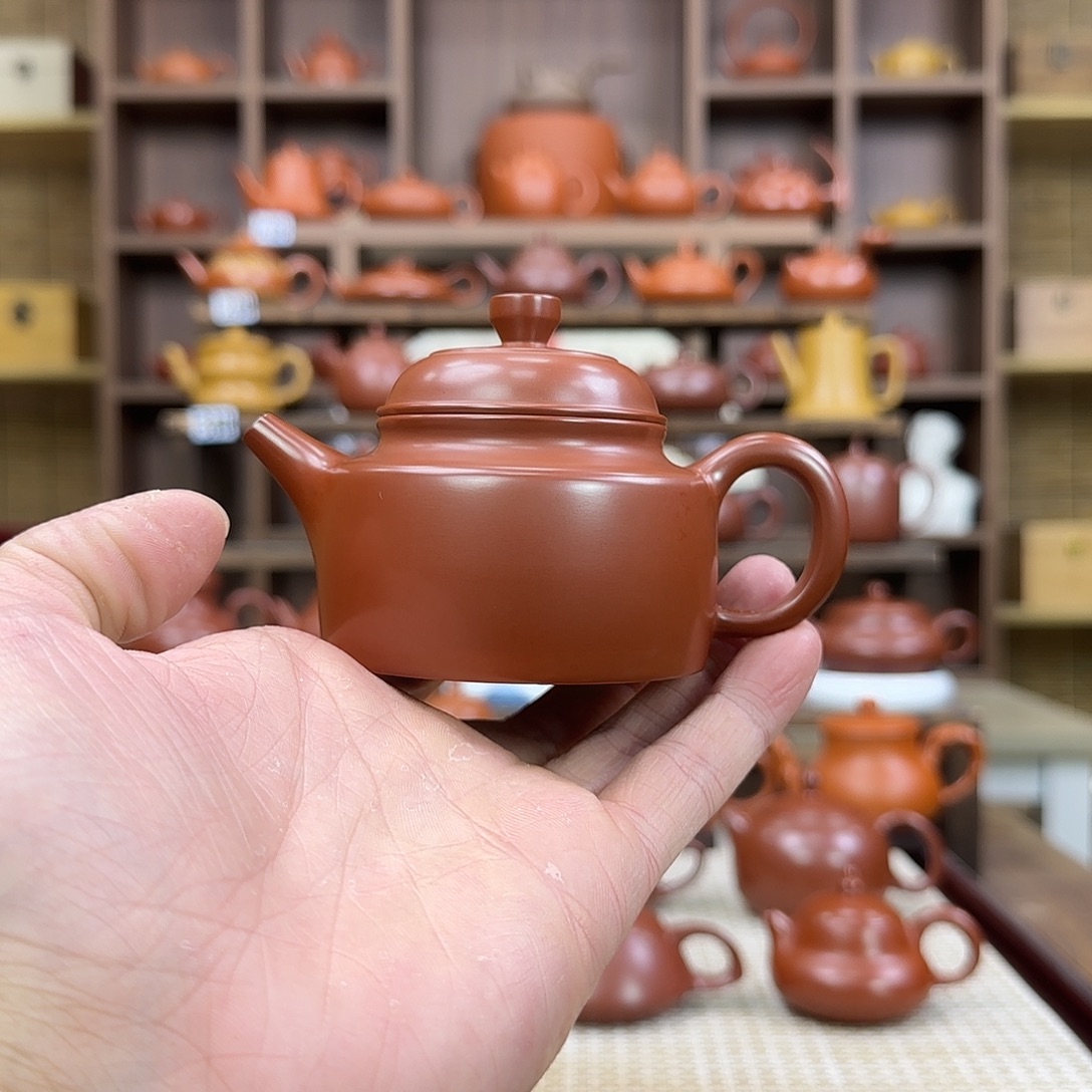 茶壶紫砂潮州手拉壶朱泥德钟