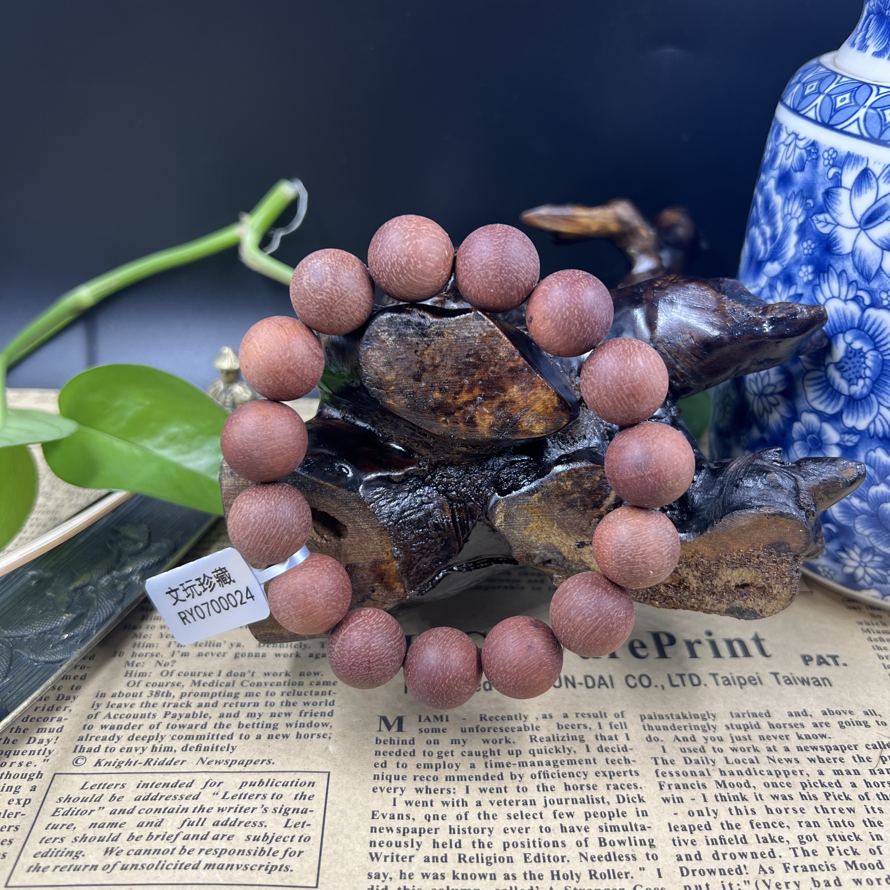 【阿珍文玩】15mm文玩沉香木串手串RY0700024