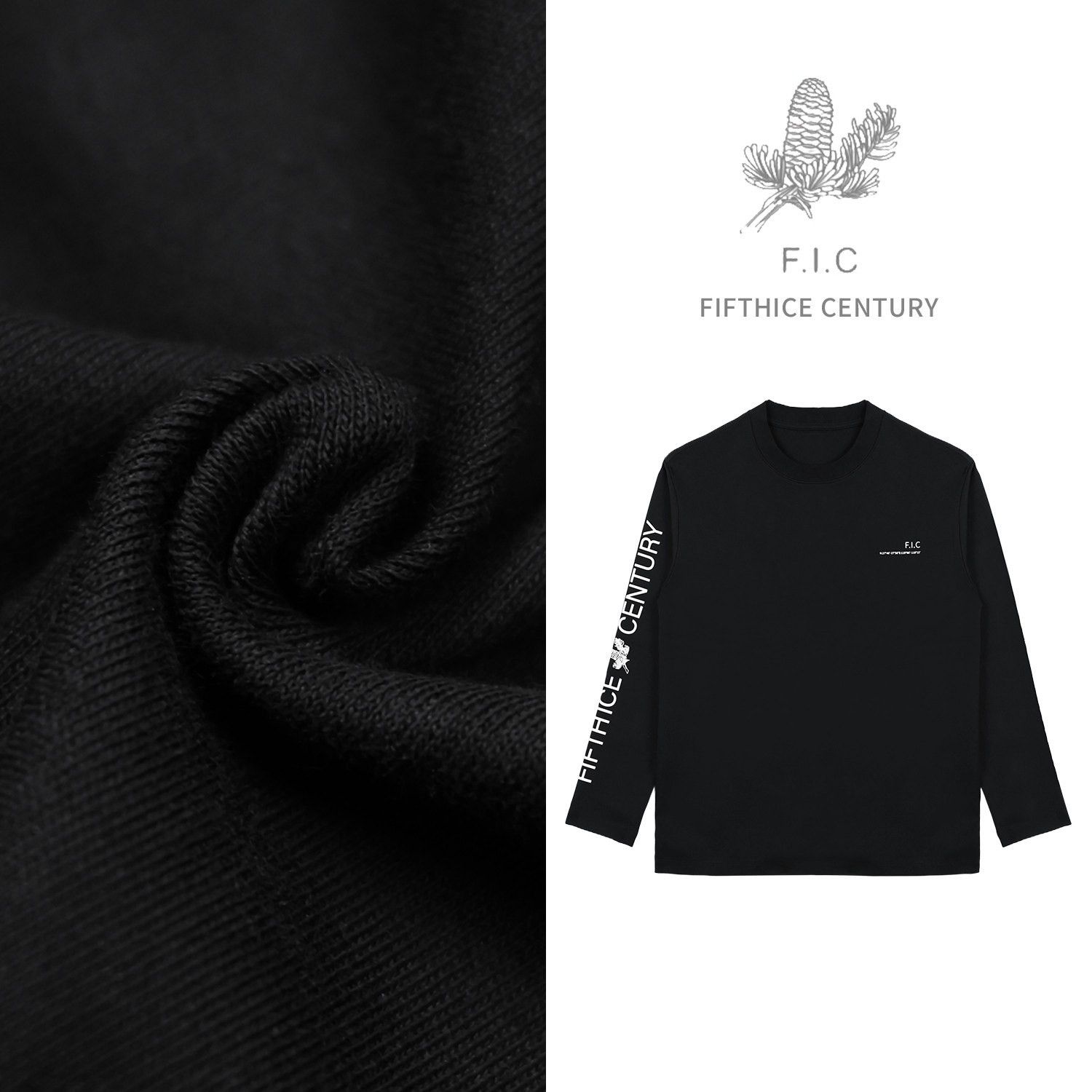 朱先生F.I.C【重磅棉+索洛纳】 秋季凉感吸汗透气情侣百搭长袖t恤