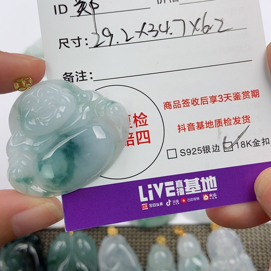 翡翠未镶嵌颈饰郑**儿翡翠