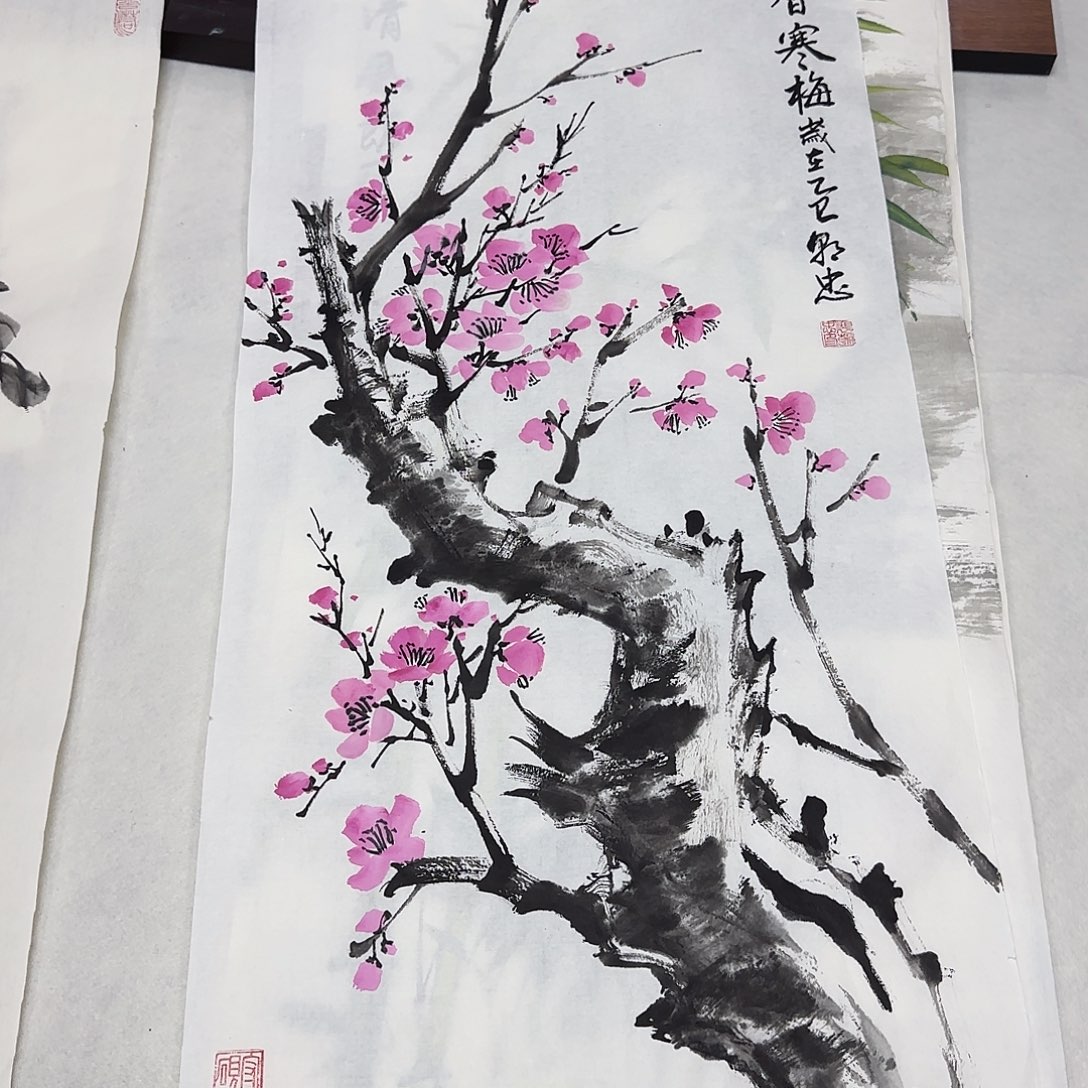 国画国画立体兰花