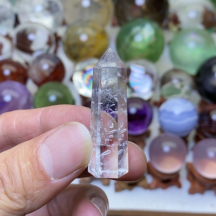 水晶白水晶柱子未镶嵌