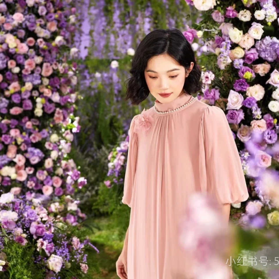 了然《情丝》女装连衣裙仙女裙贵妇装孕妈妈宴会装出游拍照穿搭大码