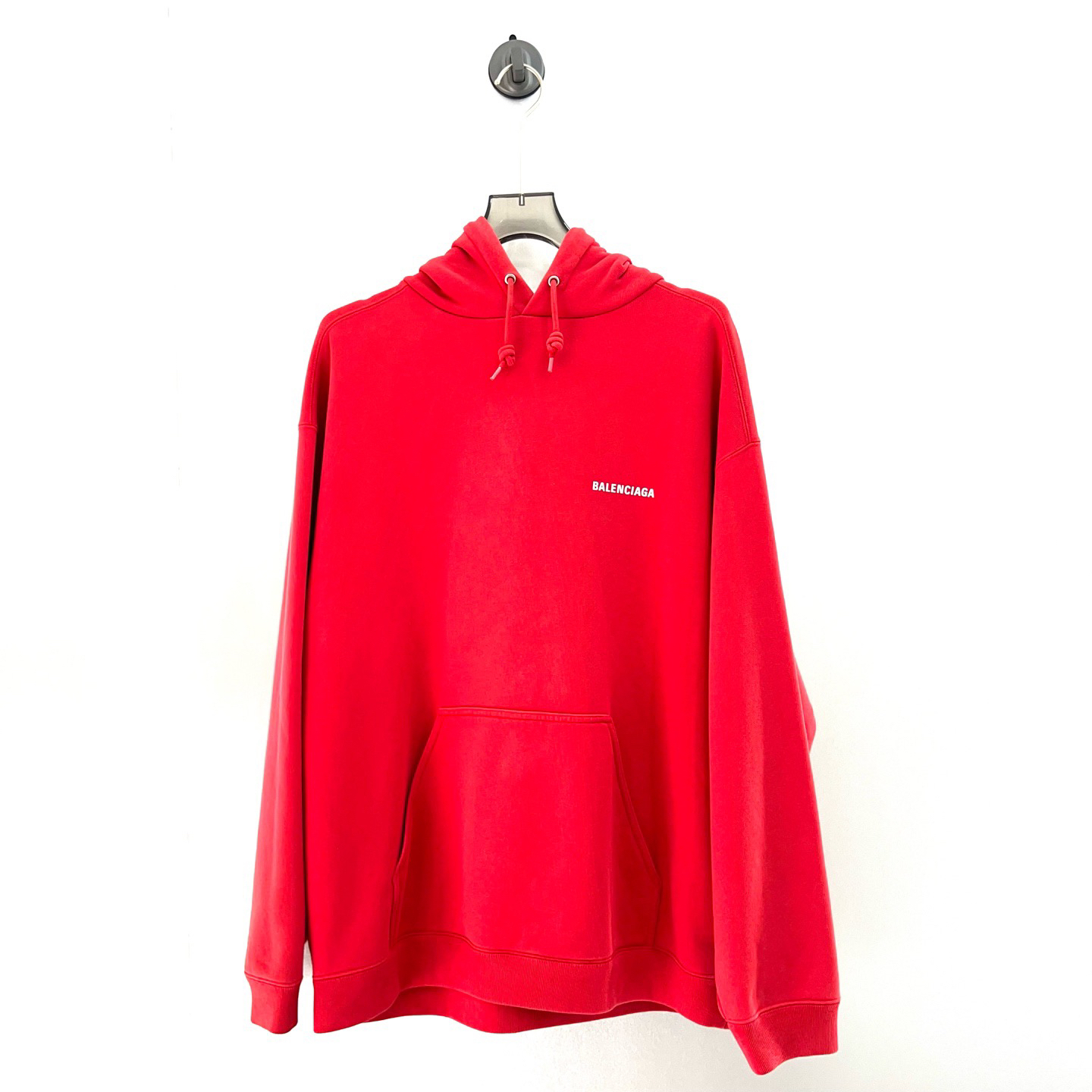 99新 Balenciaga/巴黎世家 红色连帽卫衣/L码（北京）