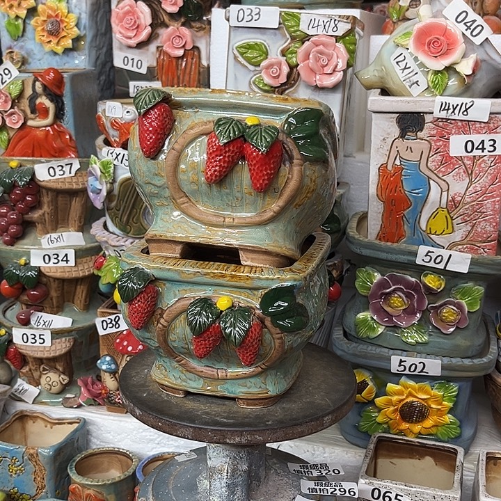 粗陶材质多肉花盆