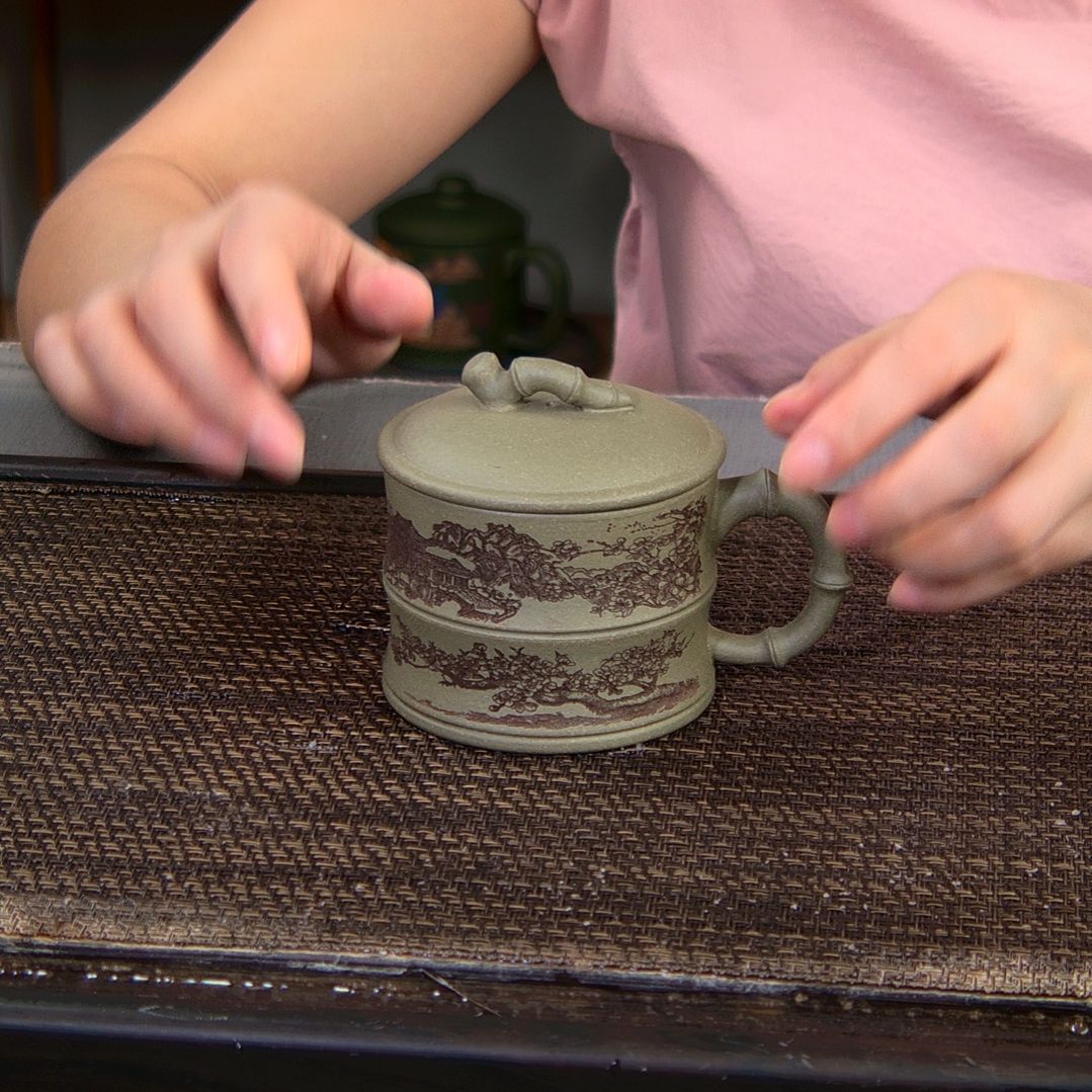 茶杯紫砂高货放漏