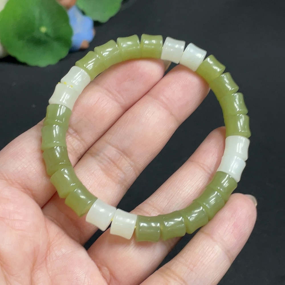 和田玉多宝竹节手串手链8mm