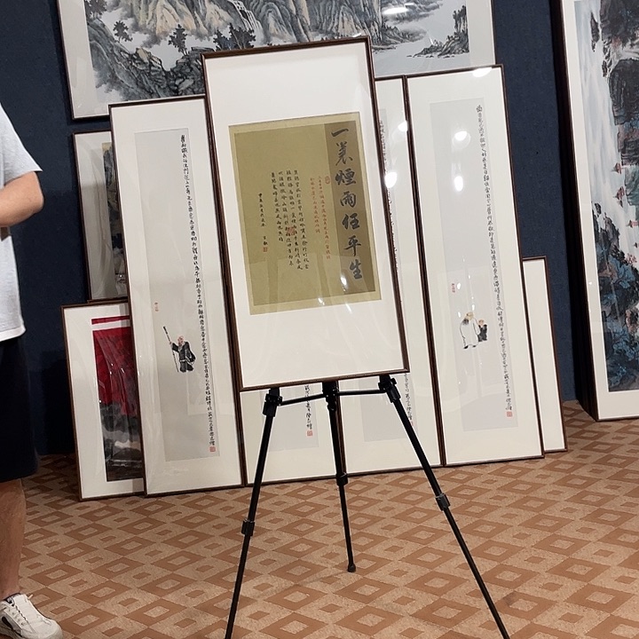国画手绘作品带框
