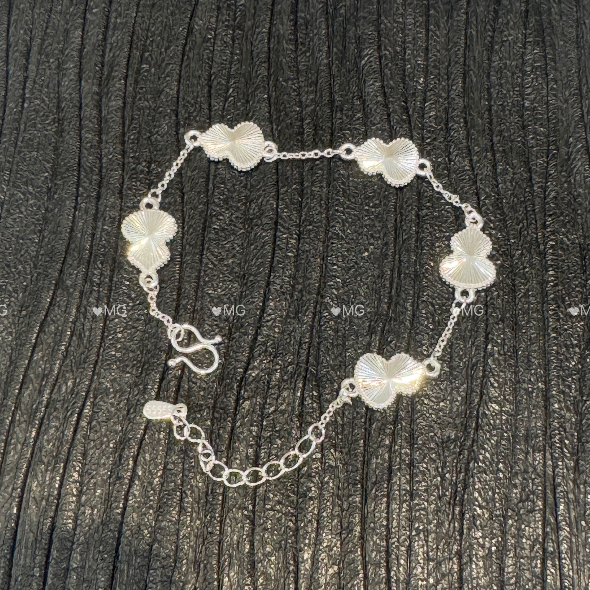 通体  999足银同款  H255拉丝镭射葫芦手链