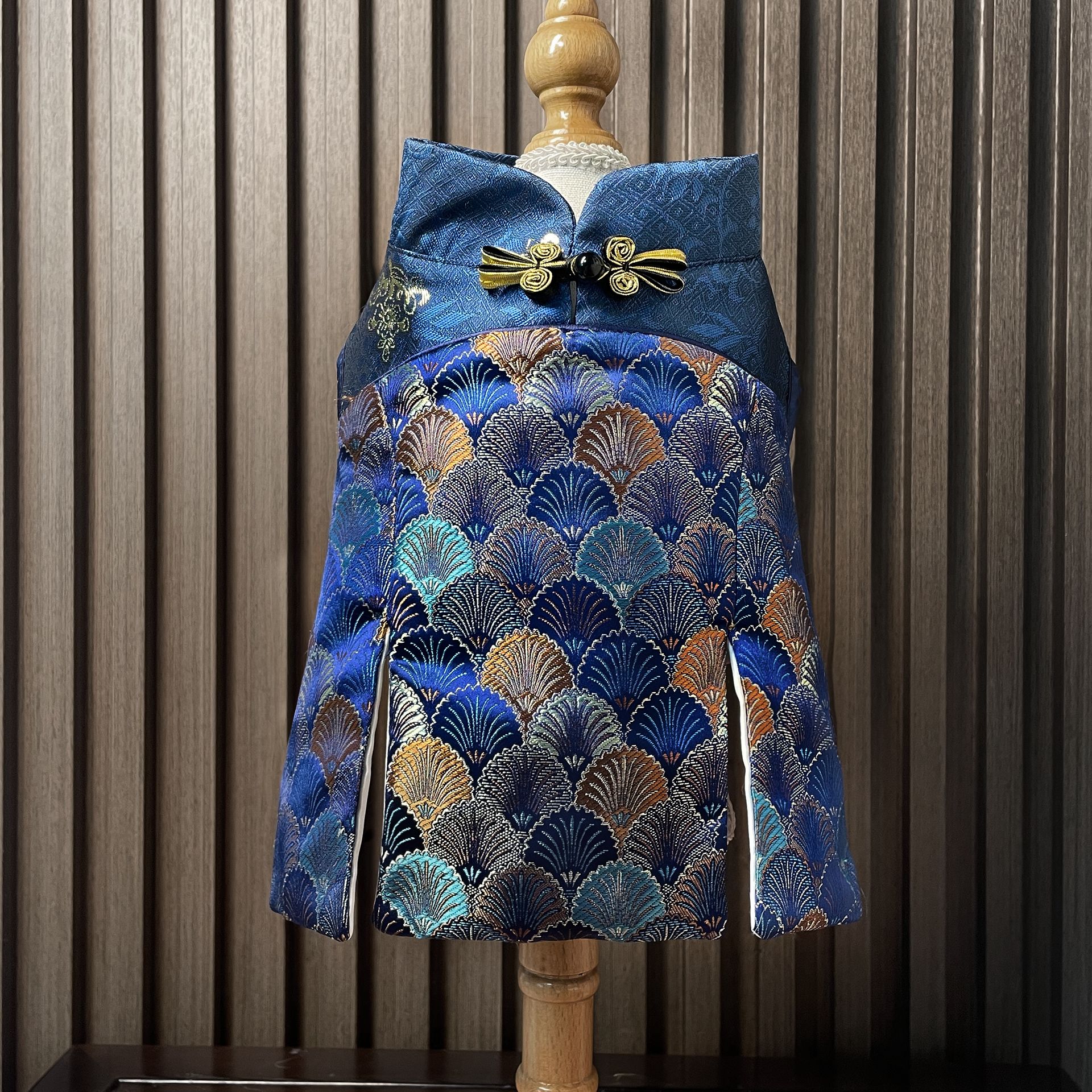 缎华吟系列-蓝悦逸服国风宠物猫狗新中式夹棉衣服秋冬设计师原创