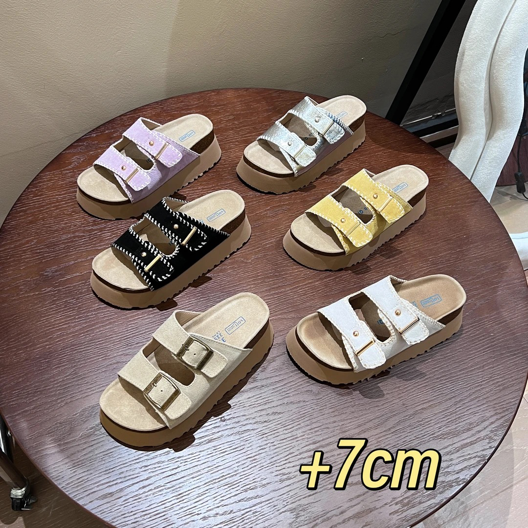 <茉莉家>2025新款夏日7cm一脚蹬外穿休闲拖鞋