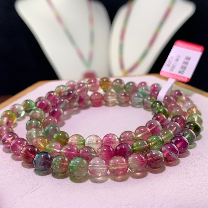 双色碧玺手链未镶嵌