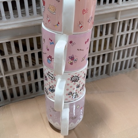 微瑕，不明火，口径8高度8，4个杯子默认发