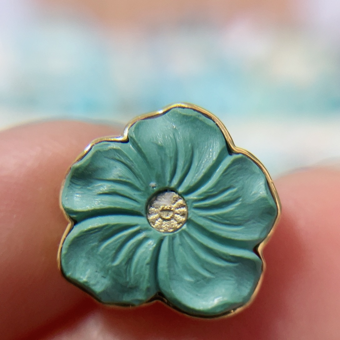 绿松石珠宝奇石18K金镶嵌