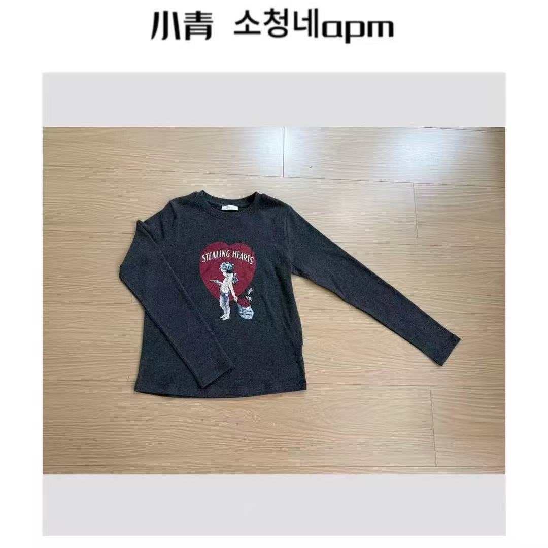 小青家浮浮 小天使爱心绒绒T恤