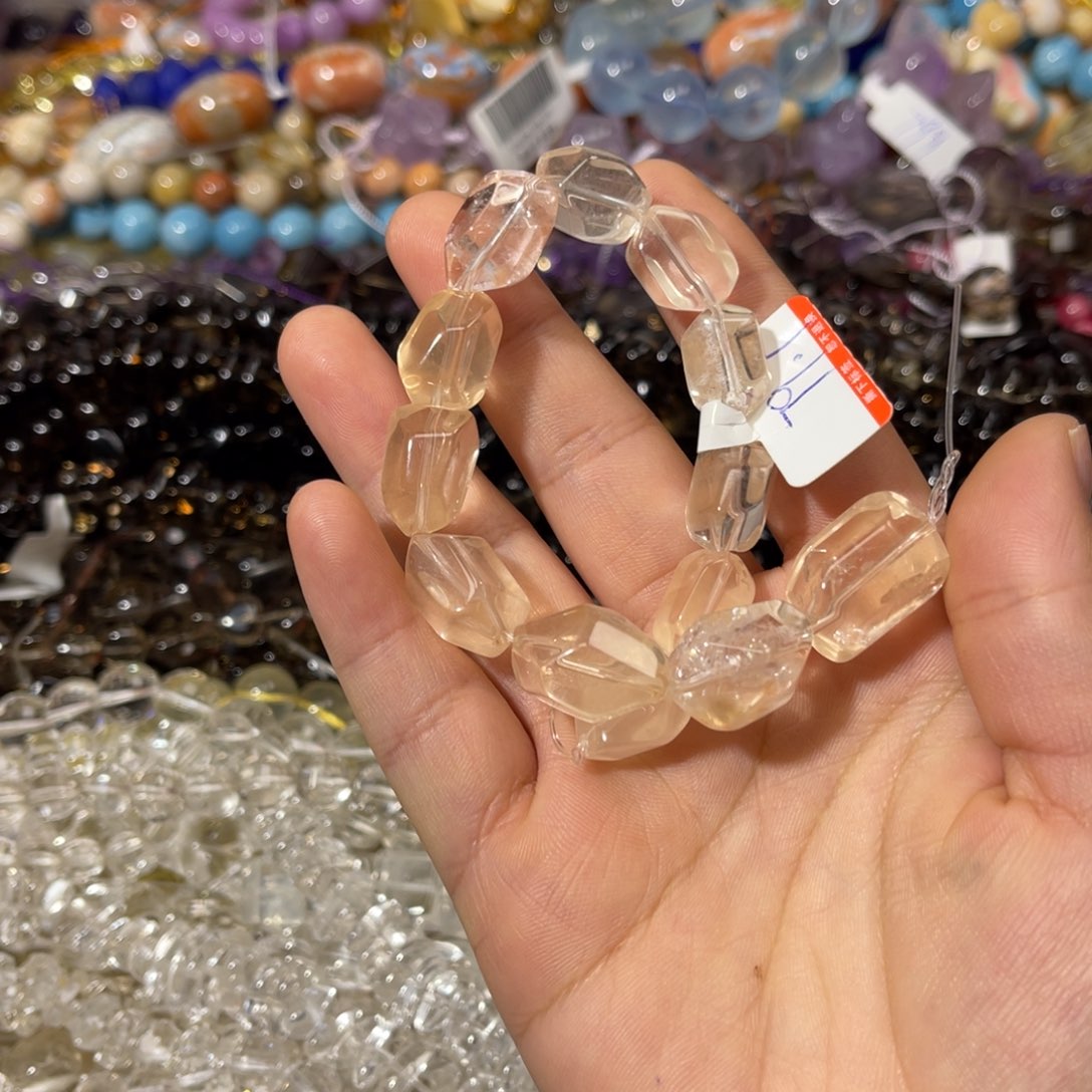 紫晶珠宝半成品银S925镶嵌西柚粉随行