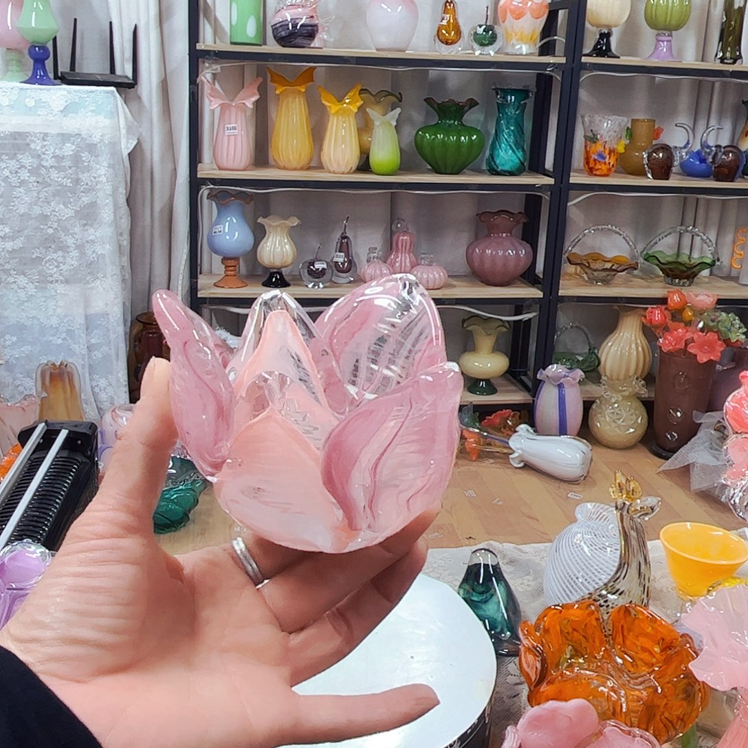 烛台花福利琉璃工艺品