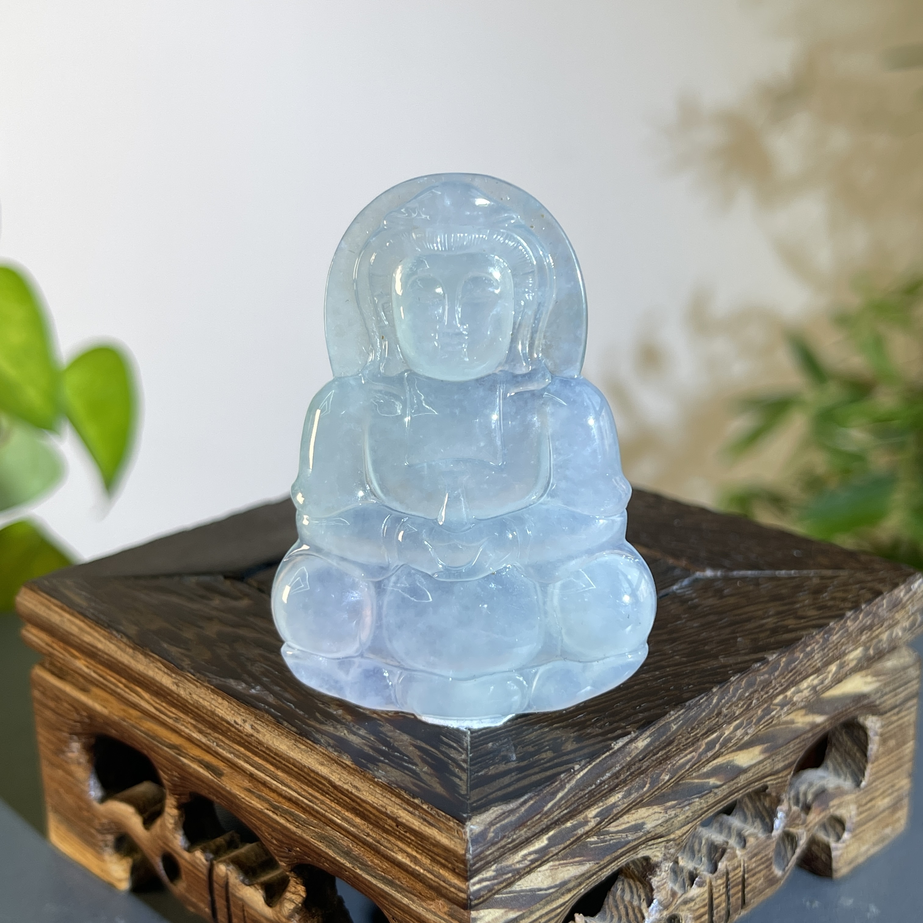 JXA23-150 天然翡翠缅甸A货 正装观音