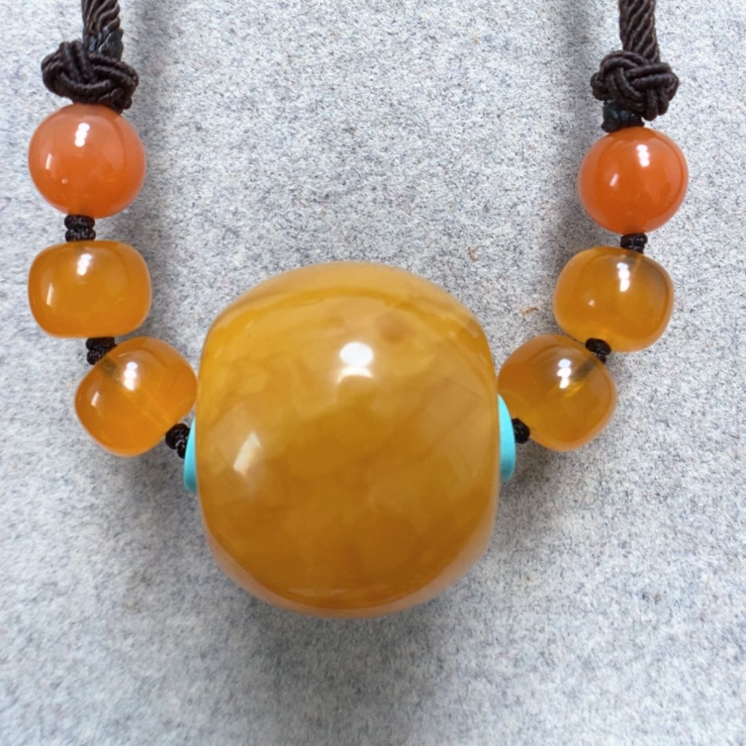 蜜蜡颈饰未镶嵌蜜蜡