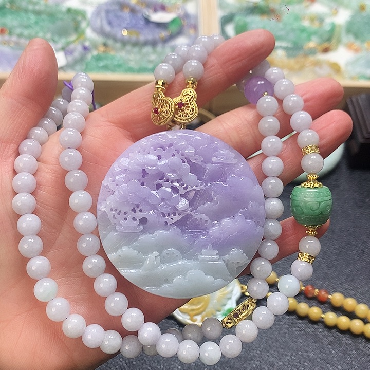 翡翠颈饰未镶嵌吊坠