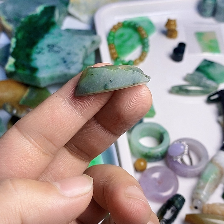 翡翠散珠天然翡翠A货挂件