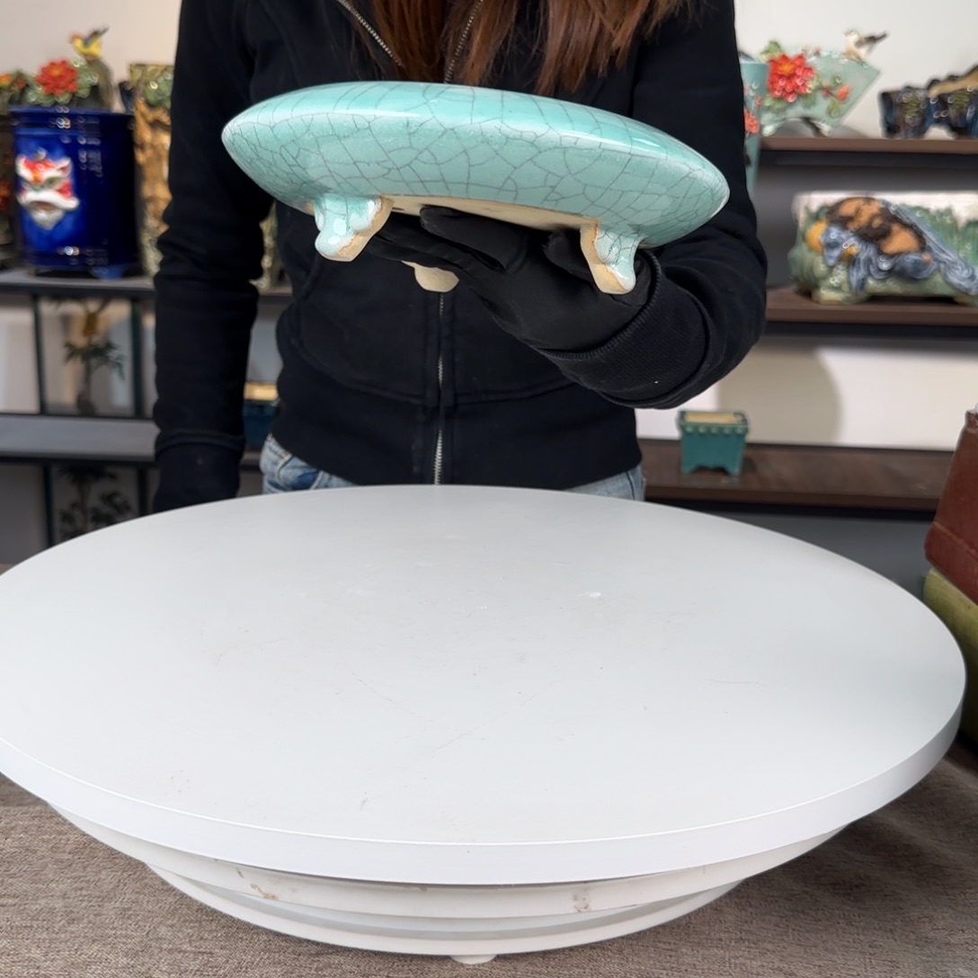 红陶一风堂石湾花盆。