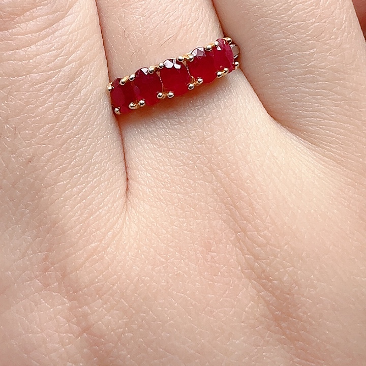 银S925镶嵌戒指红宝石