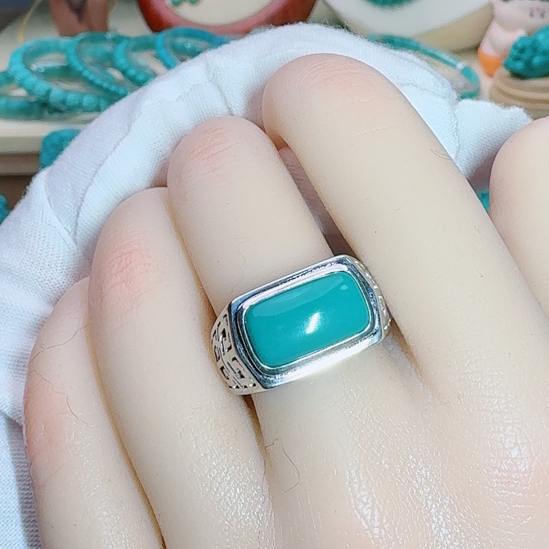 绿松石银S925镶嵌珠宝奇石