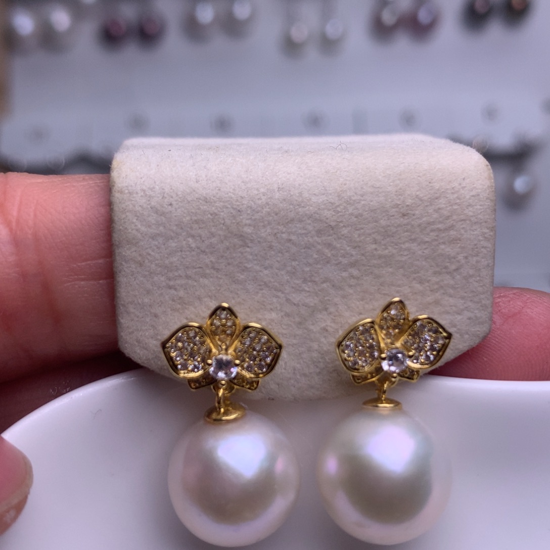 未镶嵌耳饰淡水珍珠