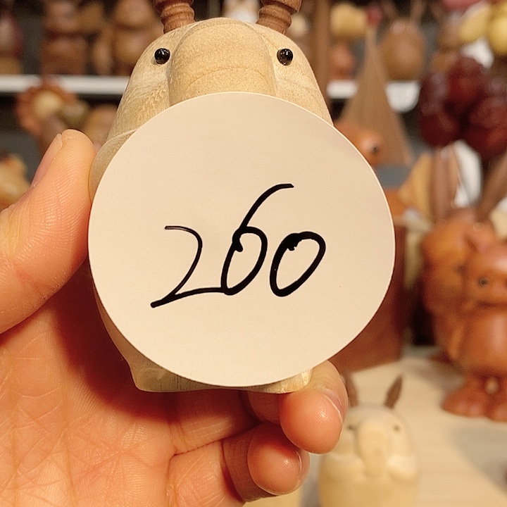 木木雕摆件可爱卡通