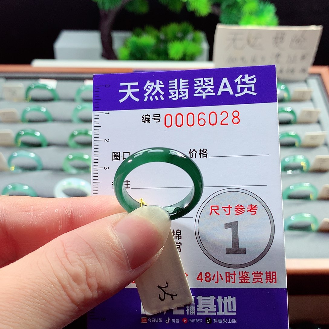 翡翠戒指未镶嵌25号