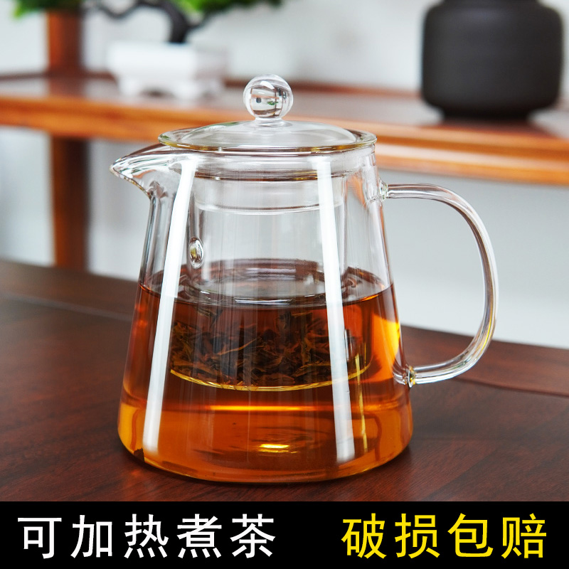 加厚玻璃茶水分离茶壶家用泡茶专用耐热茶具耐高温透明过滤泡茶器