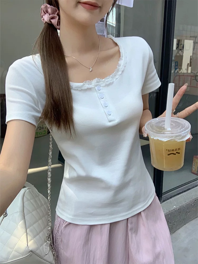 【宝藏号】夏季时尚蕾丝短袖裙子百搭(F201-F300)