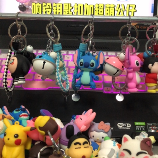 pvc（直播自选款）公仔diy响铃钥匙扣