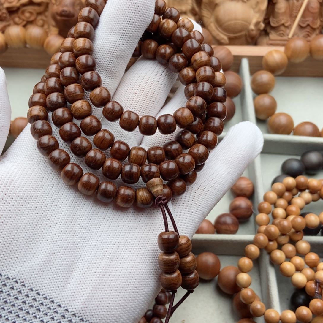 檀香木手串/手链啊*老山檀黑肉老型奶香念珠