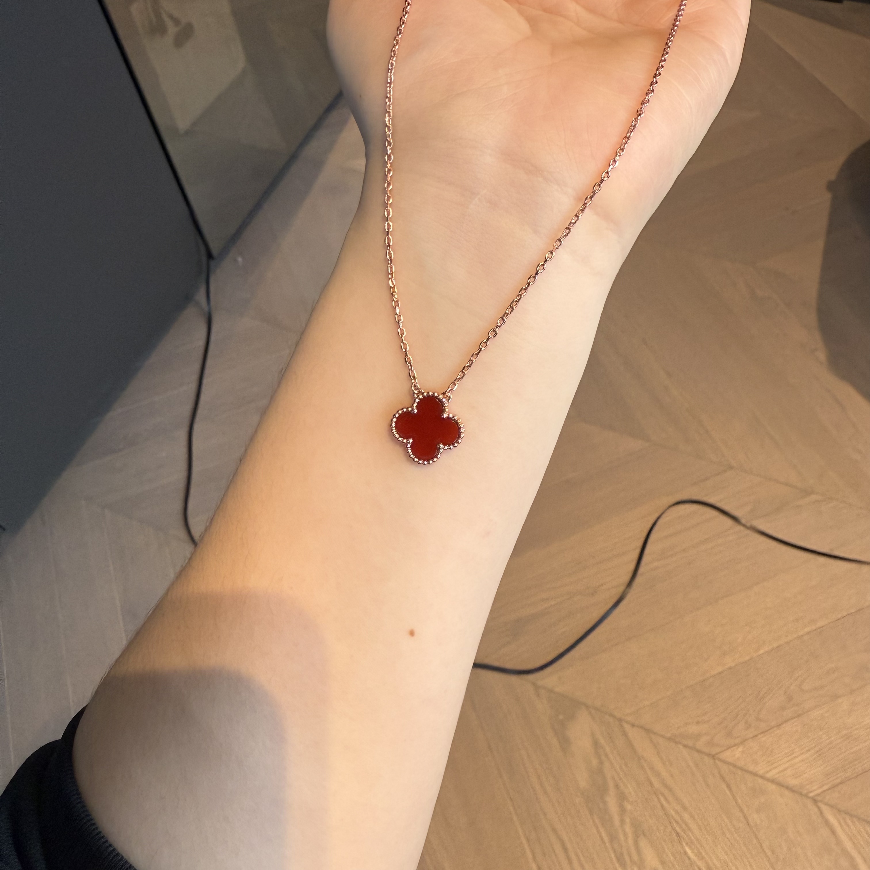 【六言高定】18k玫红五花玛瑙项链