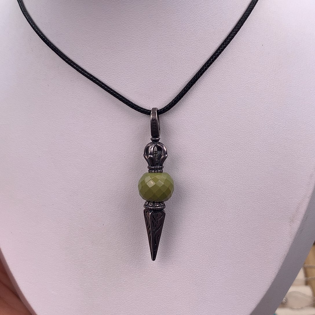 绿松石银S925镶嵌颈饰