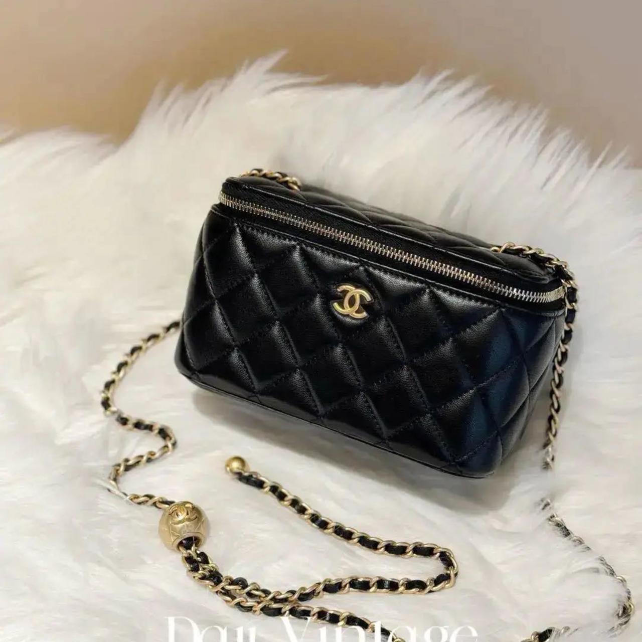 99新 Chanel/香奈儿 24期/大吉中古/香奈儿黑金金球长盒子斜挎包