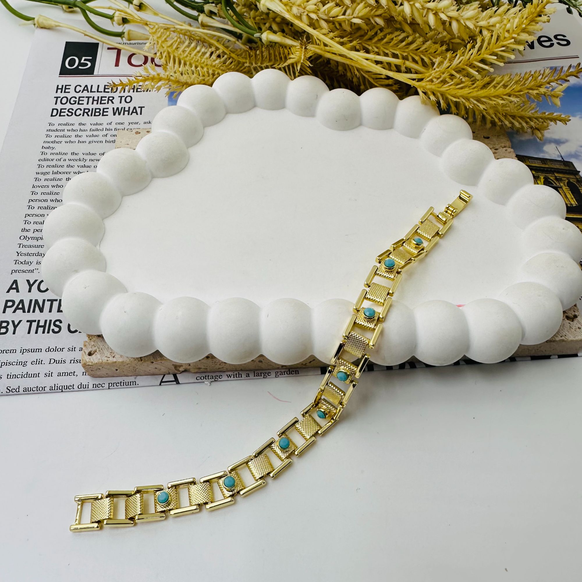 铜合金合成锆石手链 B0962-铜合金锆石手链