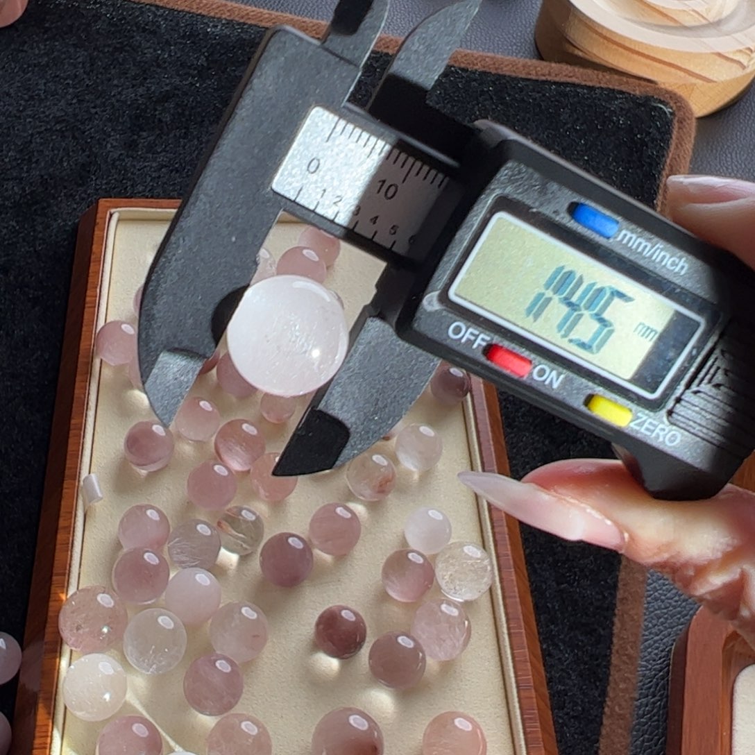 /***菇水晶未镶嵌手链14.5m定制通孔不退不换