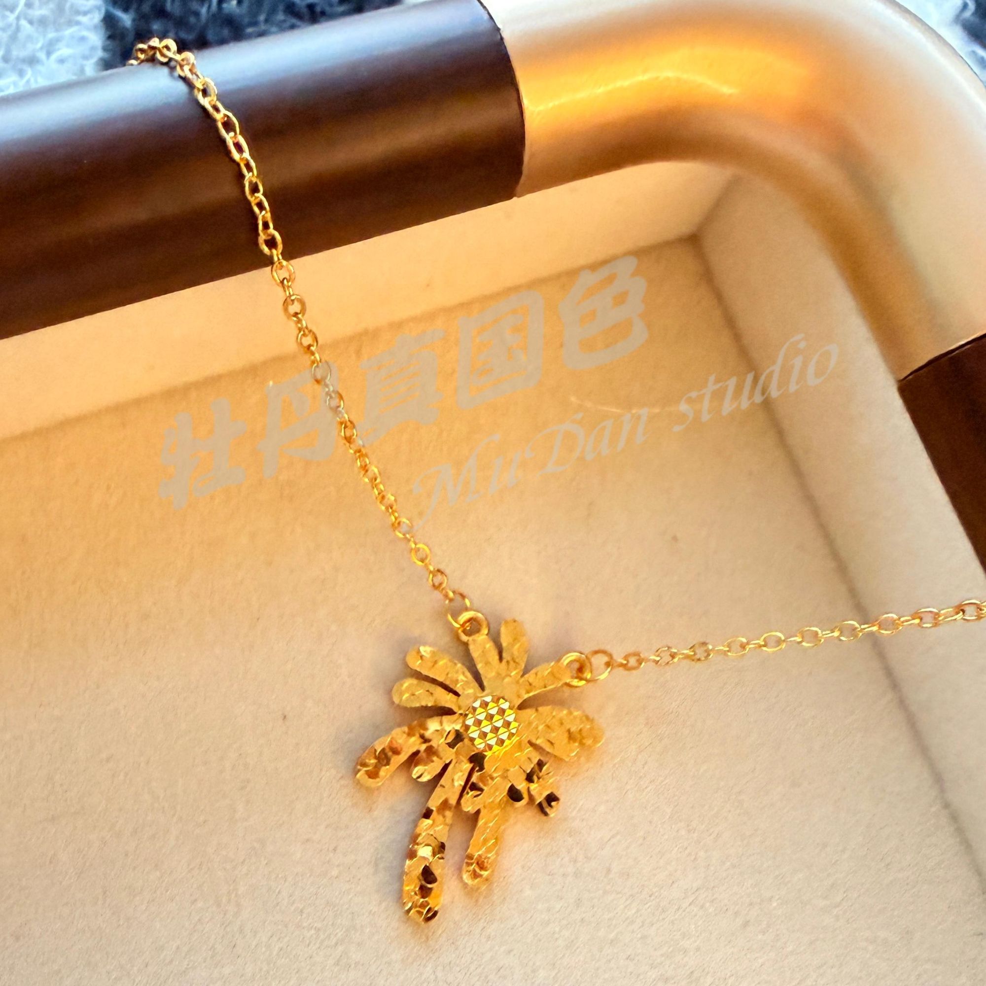 铜合金项链 铜合金碎冰冰烟花项链气质甜美简约时尚轻奢F29