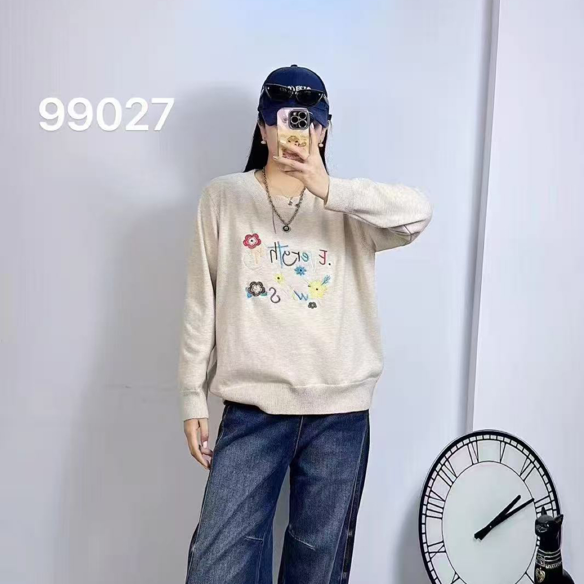 99027 高品质面料冬款大码女装加厚毛衣