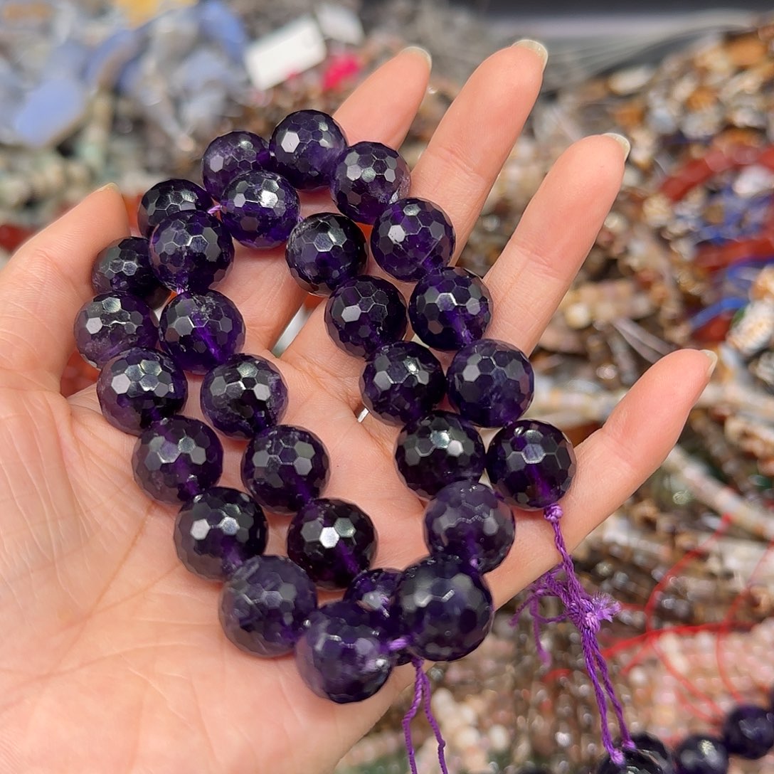 玛瑙/玉髓合金珠宝半成品茜**选紫水晶切面拍三76发一条