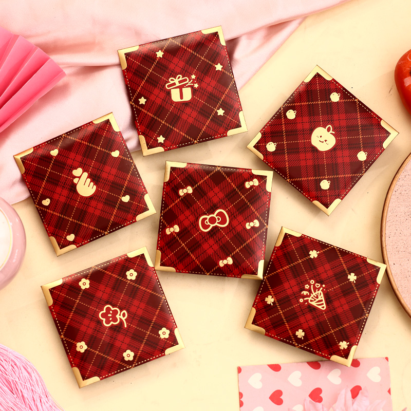 格纹红包2026新款过新年春节压岁钱创意红包袋通用小号利是封定制