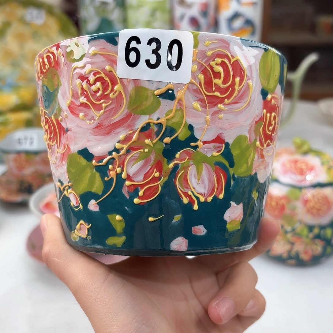 景德镇手绘高温釉下彩陶瓷茶具