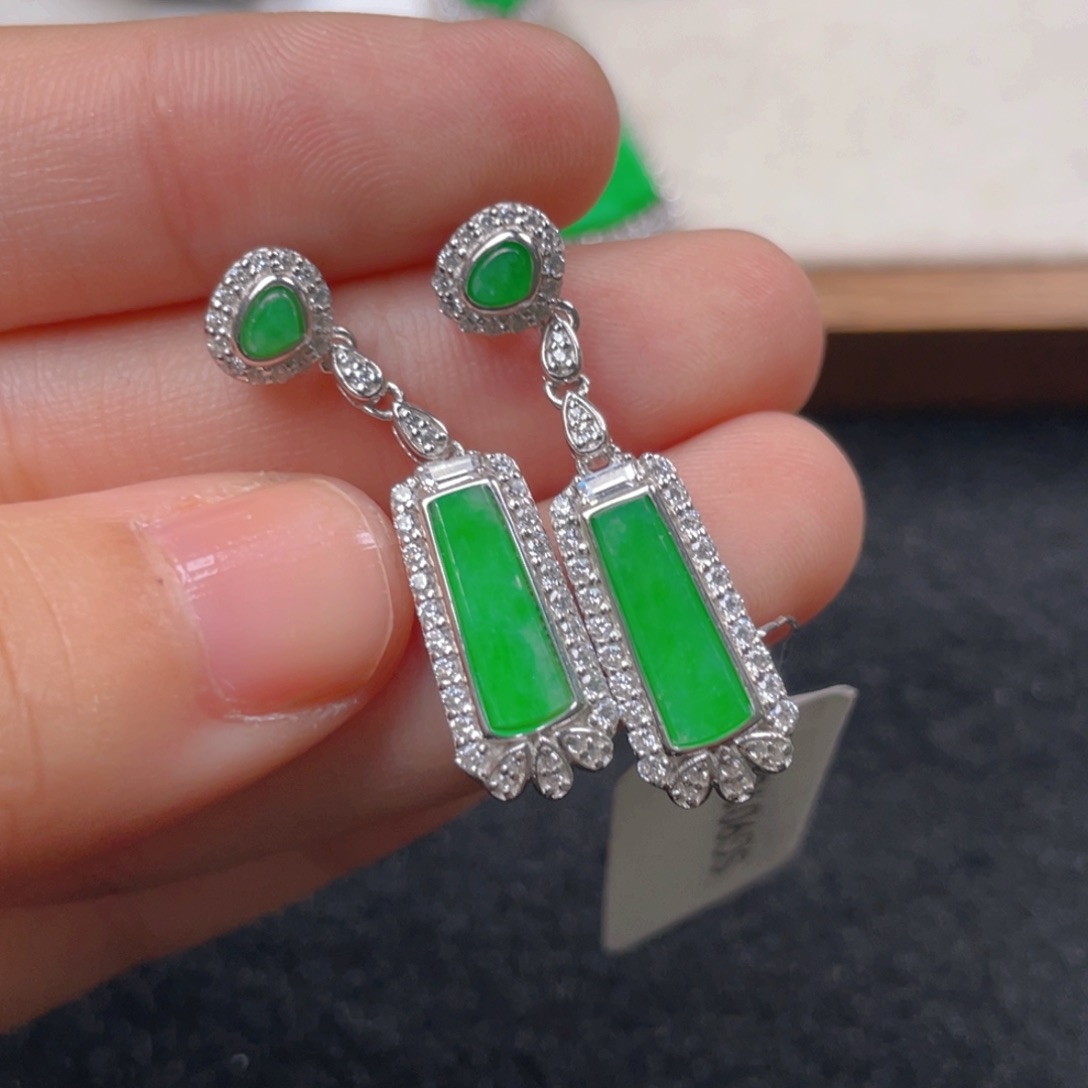 翡翠颈饰银S925镶嵌n j n m