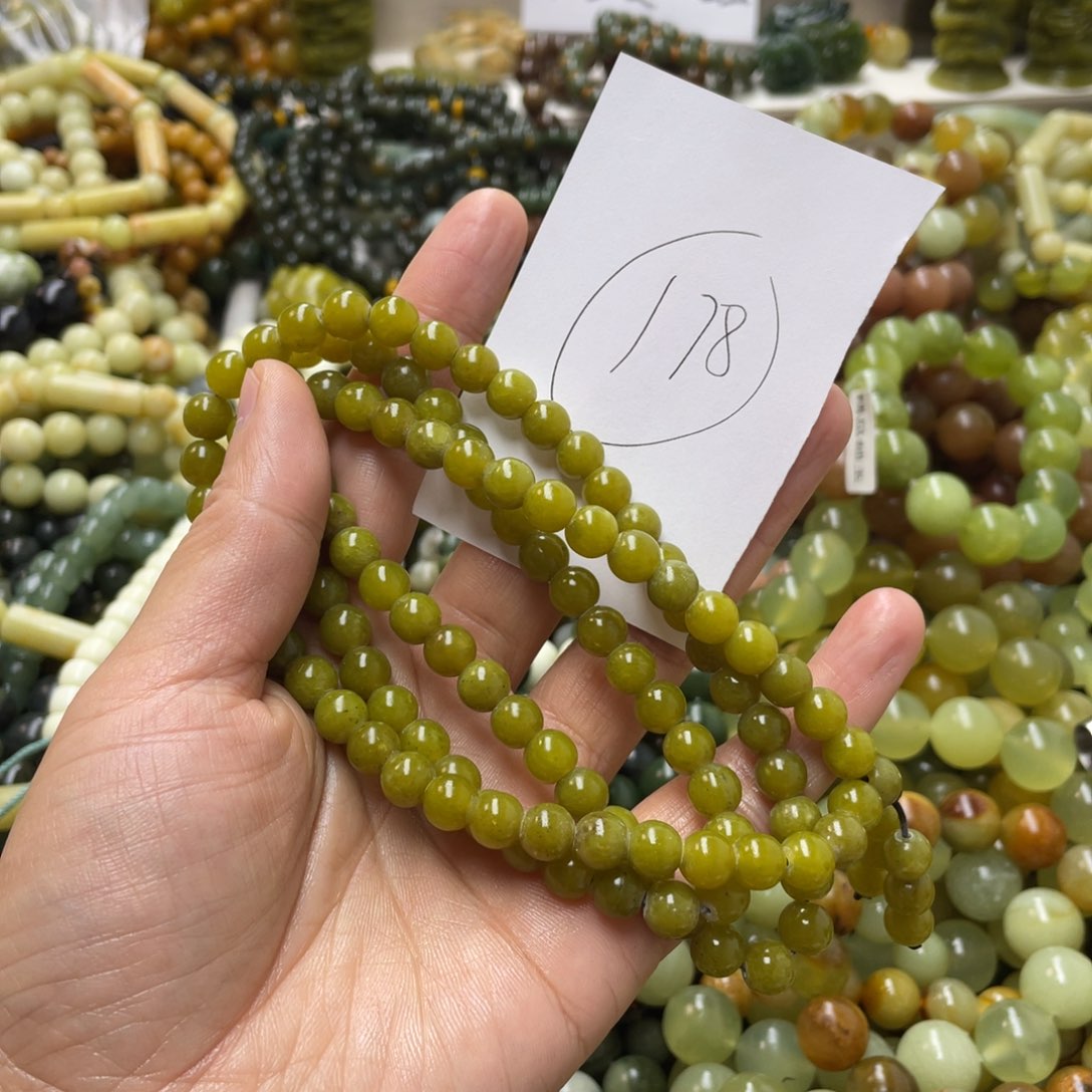 蛇纹石玉手链未镶嵌