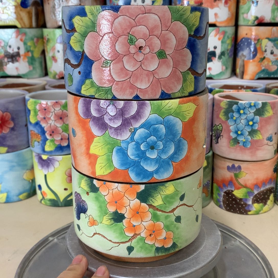 福利花盆，手绘花盆