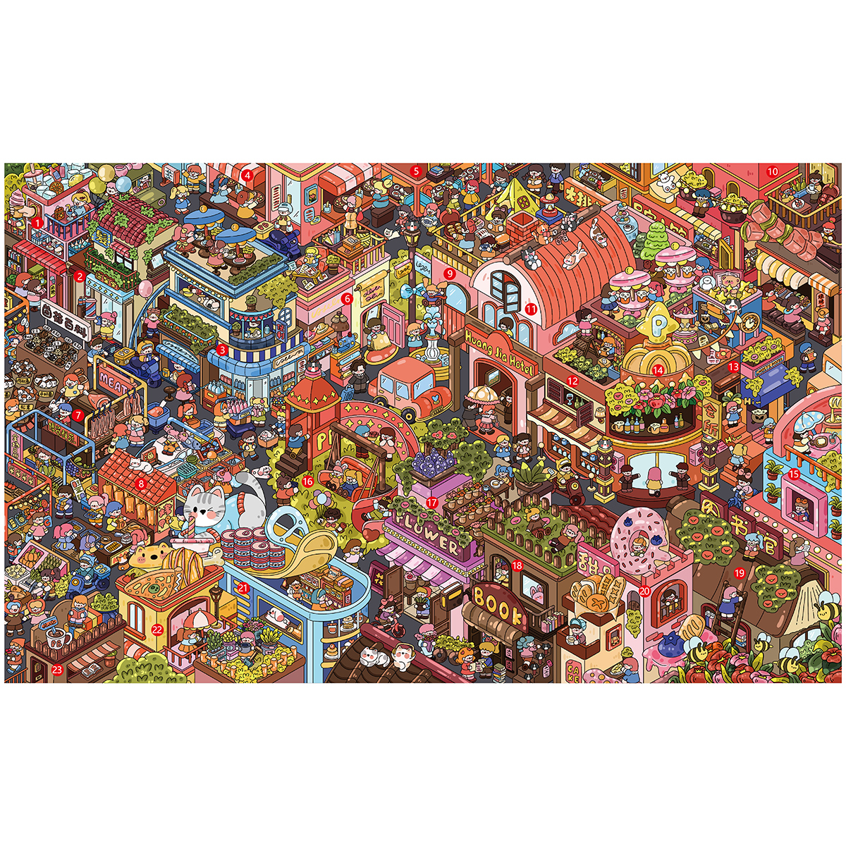 利胜9.0皇家大街3D造景贴纸造景贴微缩场景diy贴纸解压手账贴纸